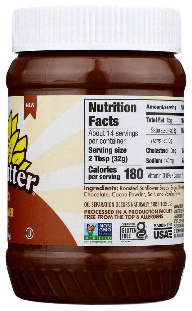 Sunbutter Natural: Chocolate Sunflower Butter, 16 Oz