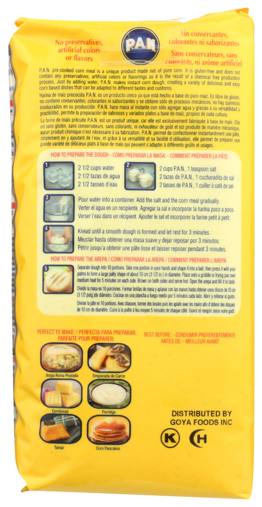 Pan Harina: Pre Cooked White Corn Meal, 35.27 Oz