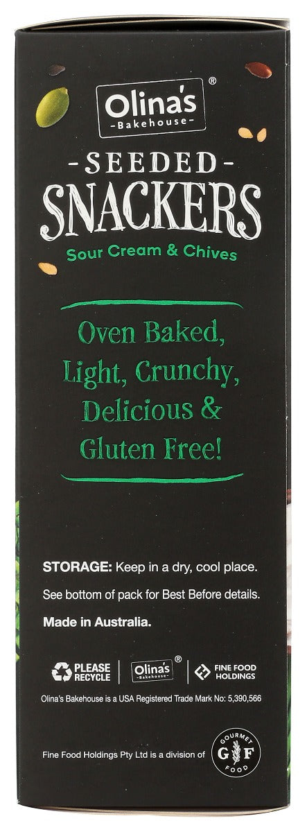 Olinas Bakehouse: Crackers Sour Cream Chive, 4.9 Oz