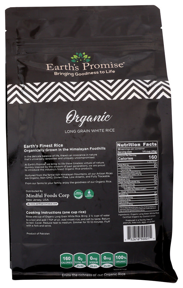 Earth's Promise: Organic Long Grain White Rice, 2 Lb