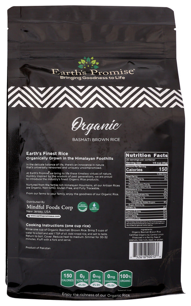 Earth's Promise: Organic Basmati Brown Rice, 2 Lb