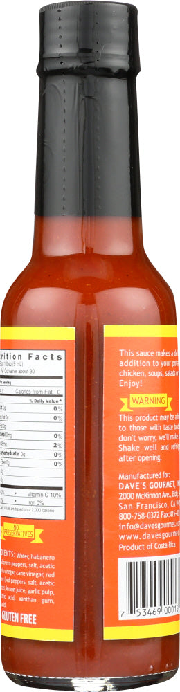 Daves Gourmet: Hurtin Habanero Hot Sauce, 5 Oz