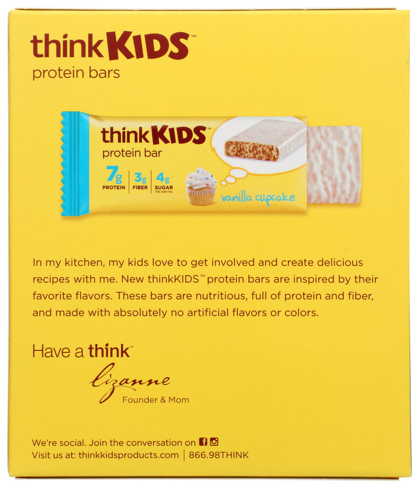 Think!: Thinkkids Protein Bars Vanilla Cupcake 5 Bars, 4.9 Oz