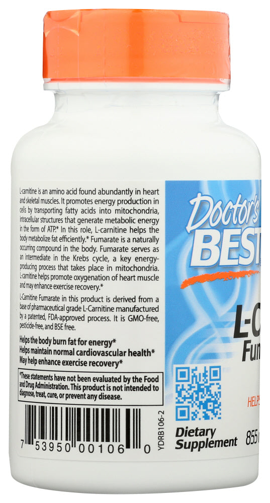 Doctors Best: L-Carnitine Fumarate 500M, 60 Vc