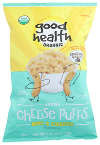 Good Health: Baked Cheese Puffs Mac & Cheese Organic, 5.25 Oz