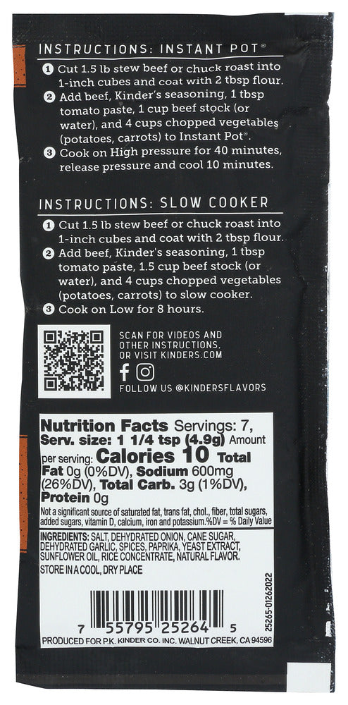 Kinders: Seasoning Beef Stew, 1.2 Oz