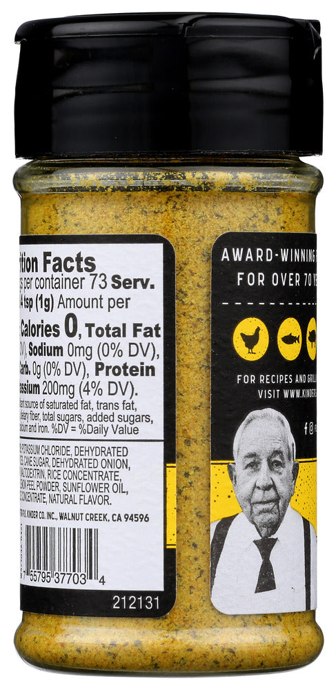 Kinders: Spice No Salt Lemon Pepper, 2.6 Oz