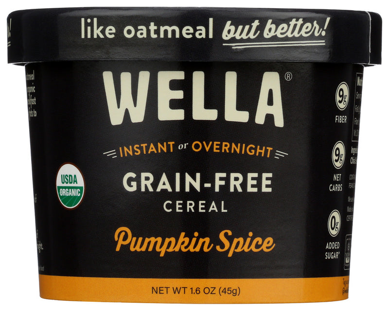 Wella: Grain Free Cereal Pumpkin Spice Cup, 1.6 Oz