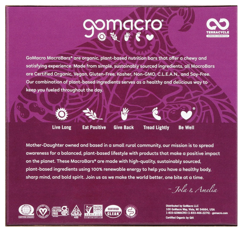 Gomacro: Bar Pb Chc Chp 4Ct Org, 9.6 Oz