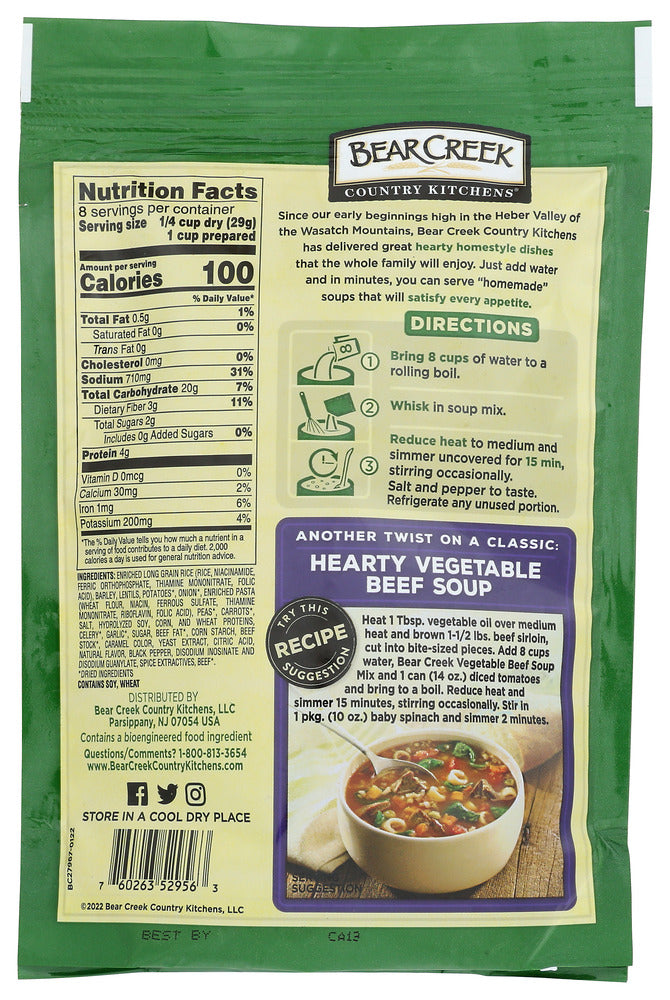 Bear Creek: Vegetable Beef Soup Mix, 8.1 Oz