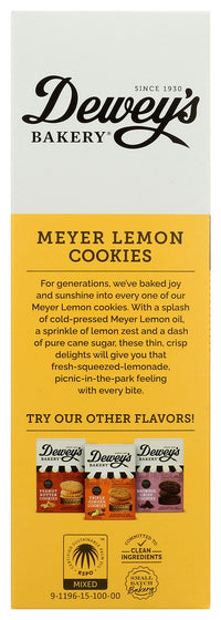 Deweys: Meyer Lemon Moravian Style Cookie Thins, 9 Oz