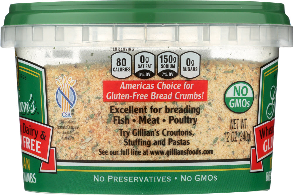 Gillians Foods: Breadcrumb Wfgf Ital, 12 Oz