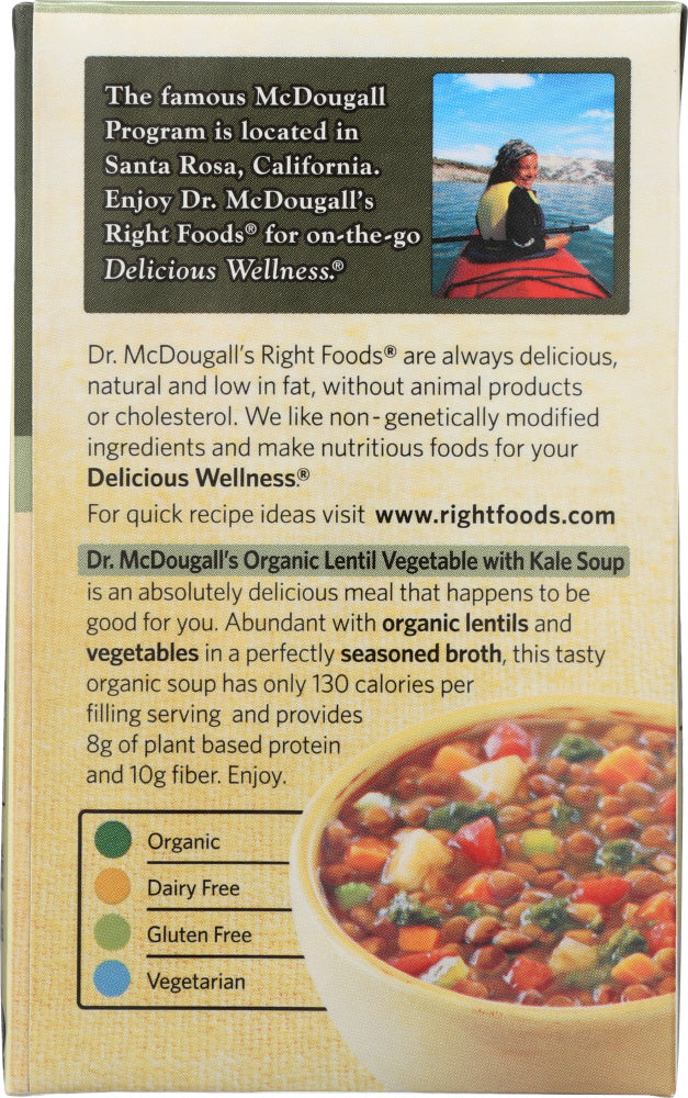 Dr Mcdougalls: Soup Lentil Vegetable Organic, 18 Oz