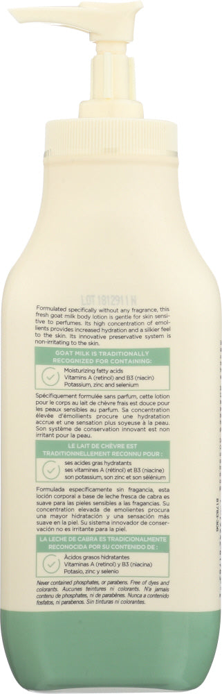 Canus: Nature Creamy Body Lotion Fragrance Free, 11.8 Oz