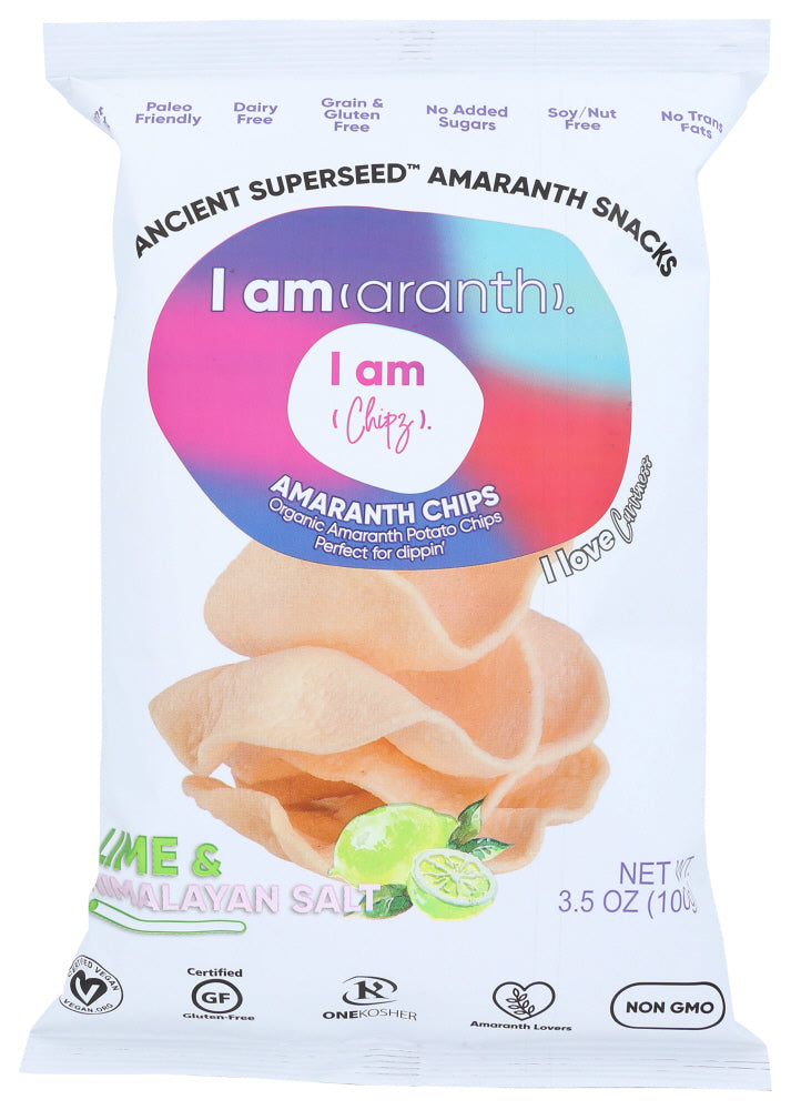 I Amaranth: Chips Lime Himalayan Salt, 3.5 Oz