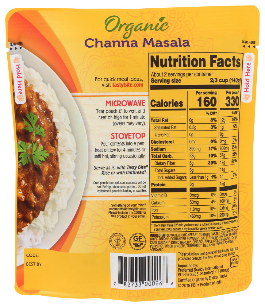 Tasty Bite: Chana Masala Entree, 10 Oz