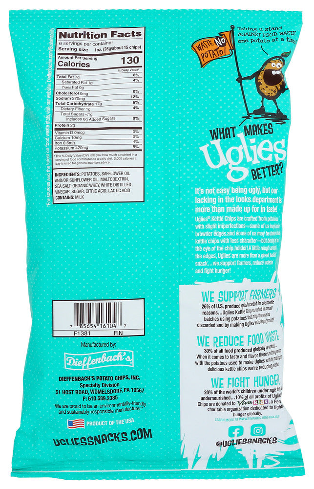 Uglies: Salt And Vinegar Potato Chips, 6 Oz