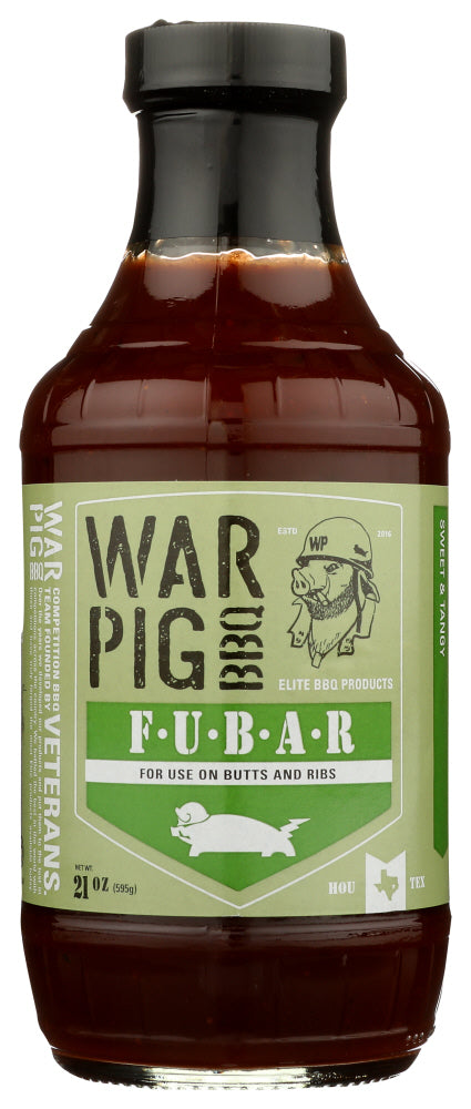 Warpig Bbq: Sweet & Tangy Fubar Elite Bbq Sauce, 21 Oz