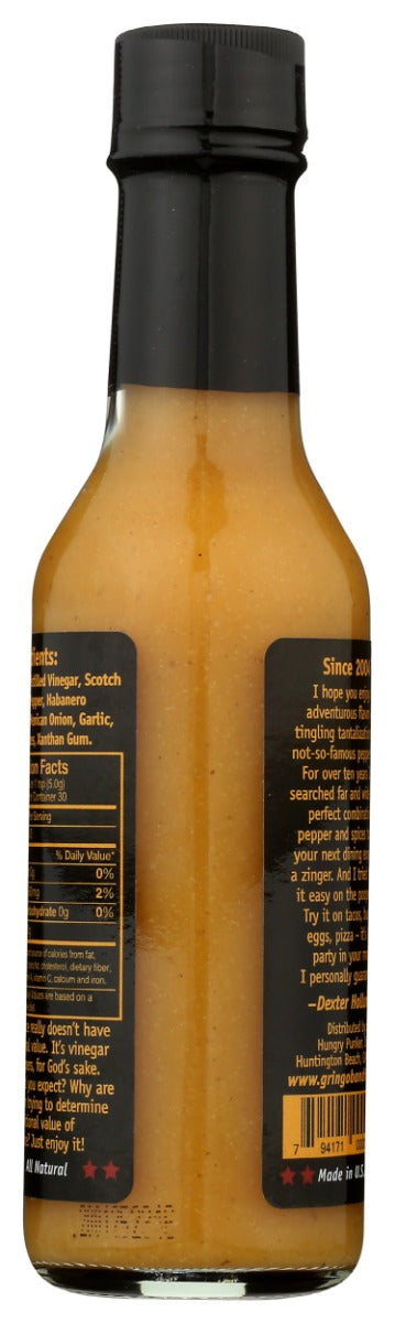 Gringo Bandito: Hot Sauce Spicy Yellow, 5 Fo