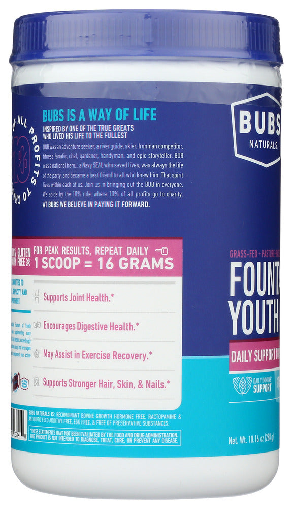 Bubs Naturals: Fountain Of Youth Powder, 10.16 Oz