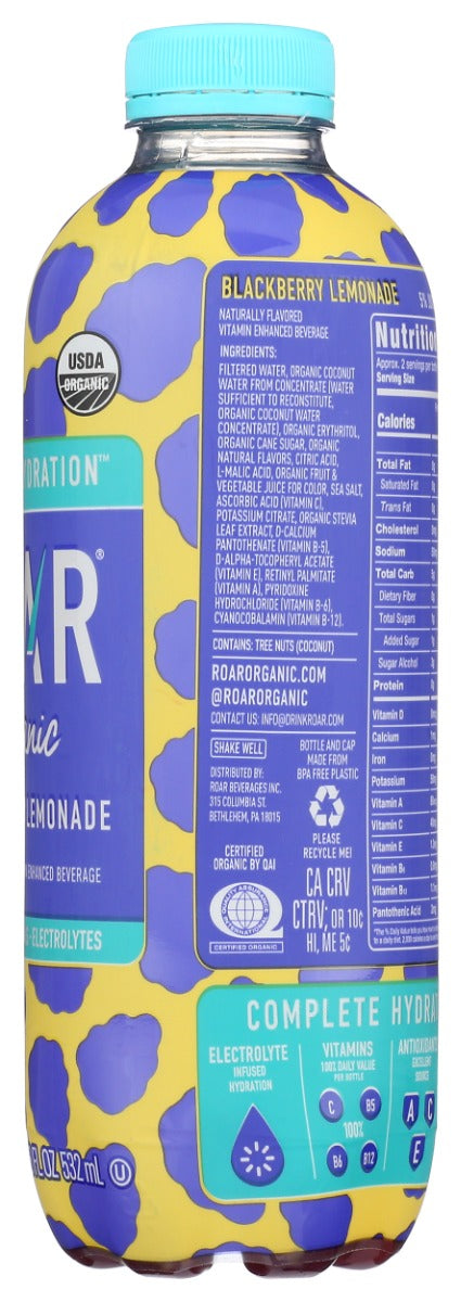 Roar Beverages: Drink Blckberry Lmnade, 18 Fo