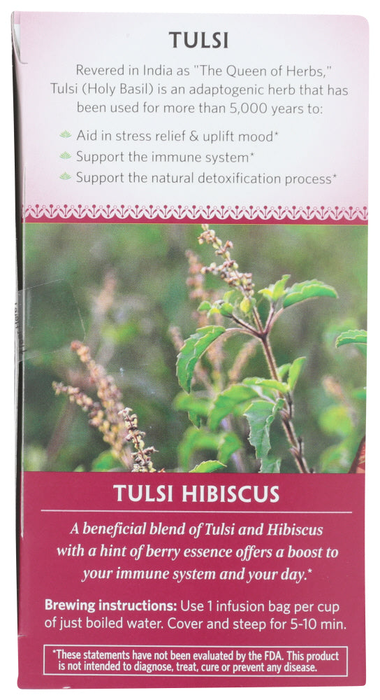 Organic India: Tea Hibiscus Infusion Tulsi, 18 Bg