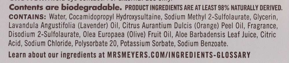 Mrs Meyers Clean Day: Liquid Hand Soap Lavender Scent, 12.5 Oz