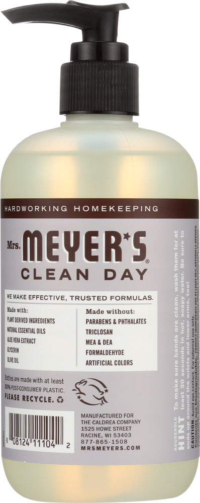 Mrs Meyers Clean Day: Liquid Hand Soap Lavender Scent, 12.5 Oz