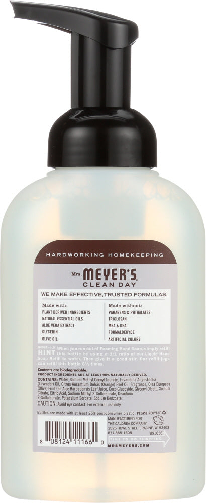 Mrs Meyers Clean Day: Soap Hand Foam Lavender, 10 Oz