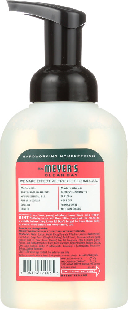 Mrs Meyers Clean Day: Soap Hand Foam Wtrmellon, 10 Oz