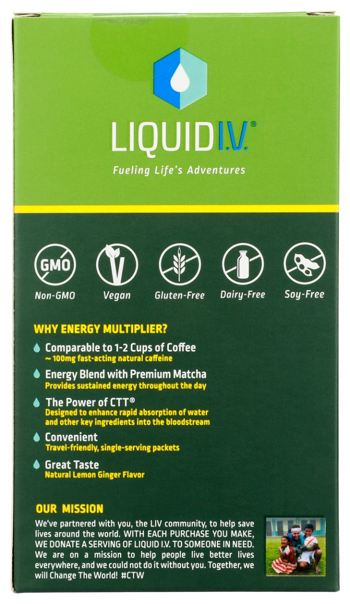 Liquid Iv: Energy Multiplier Lemon Ginger, 2.75 Oz