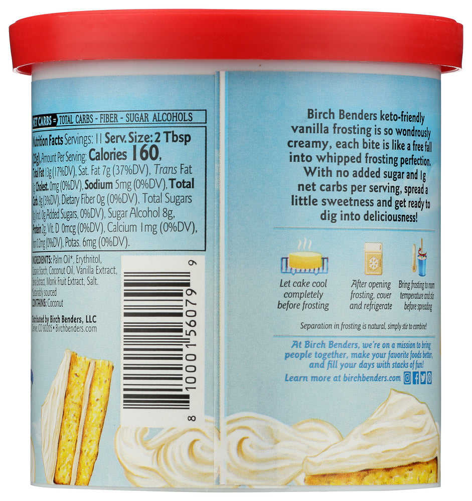 Birch Benders: Keto Vanilla Frosting, 10 Oz