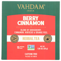 Vahdam Teas: Tea Herbl Brry Cinna 15Pc, 1.06 Oz