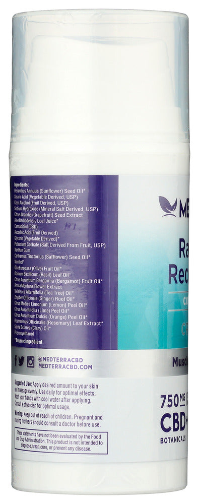 Medterra: Rapid Recovery Cbd Cooling Cream 750 Mg, 3.4 Oz