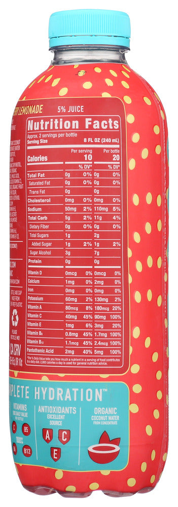 Roar Beverage: Bev Strawberry Lemonade, 18Fo