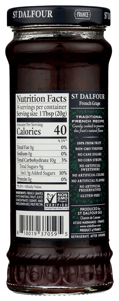 St Dalfour: French Grape Fruit Spread, 10 Oz