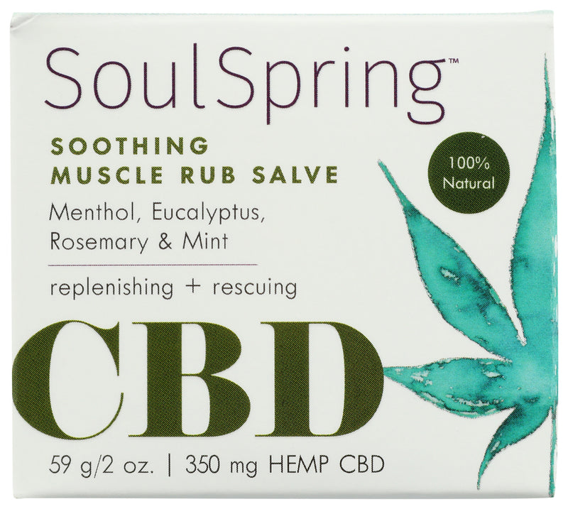 Soulspring: Salve Muscle Rub Cbd350mg, 2 Oz