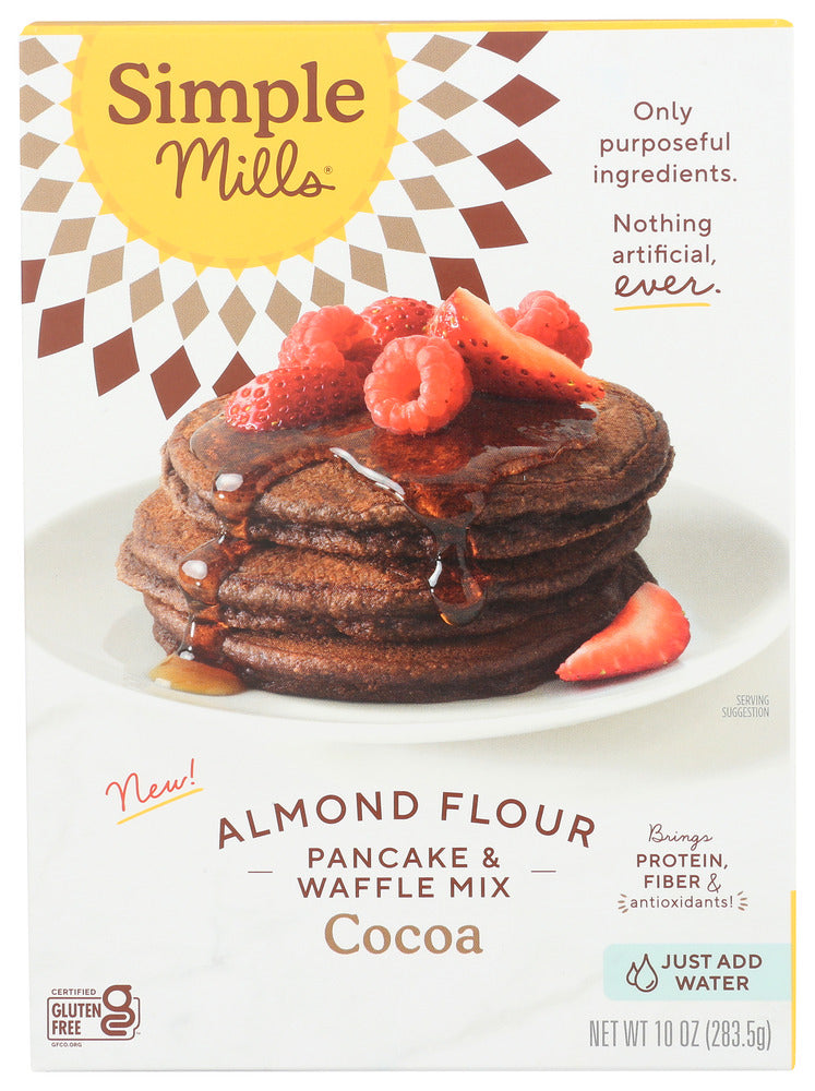 Simple Mills: Cocoa Almond Flour Pancake Waffle Mix, 10 Oz