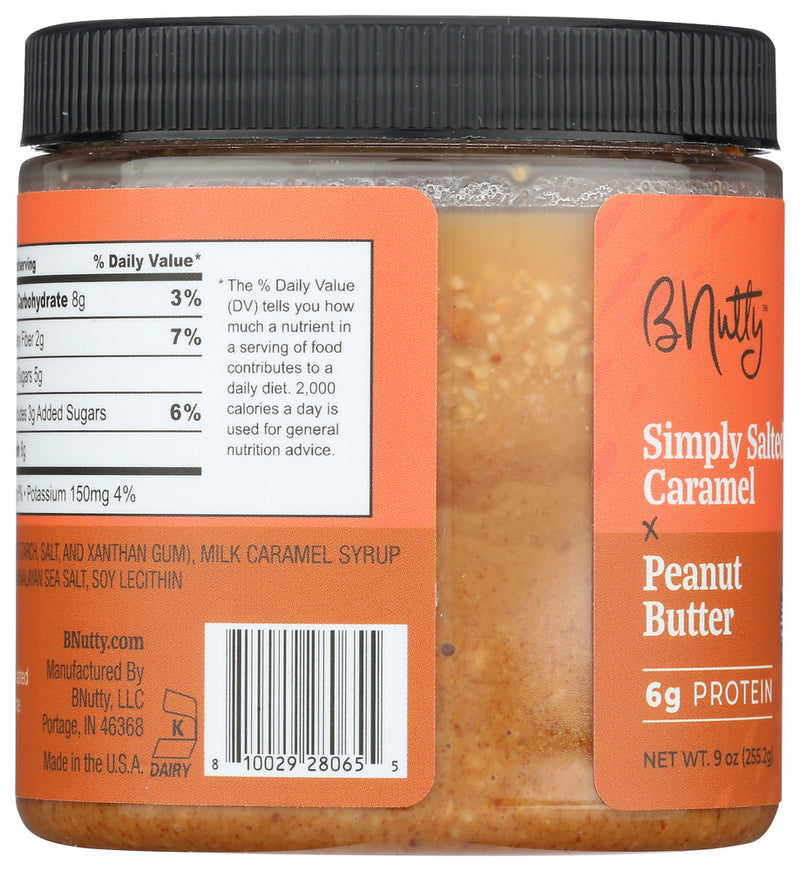 B Nutty: Simply Salted Caramel Peanut Butter, 9 Oz