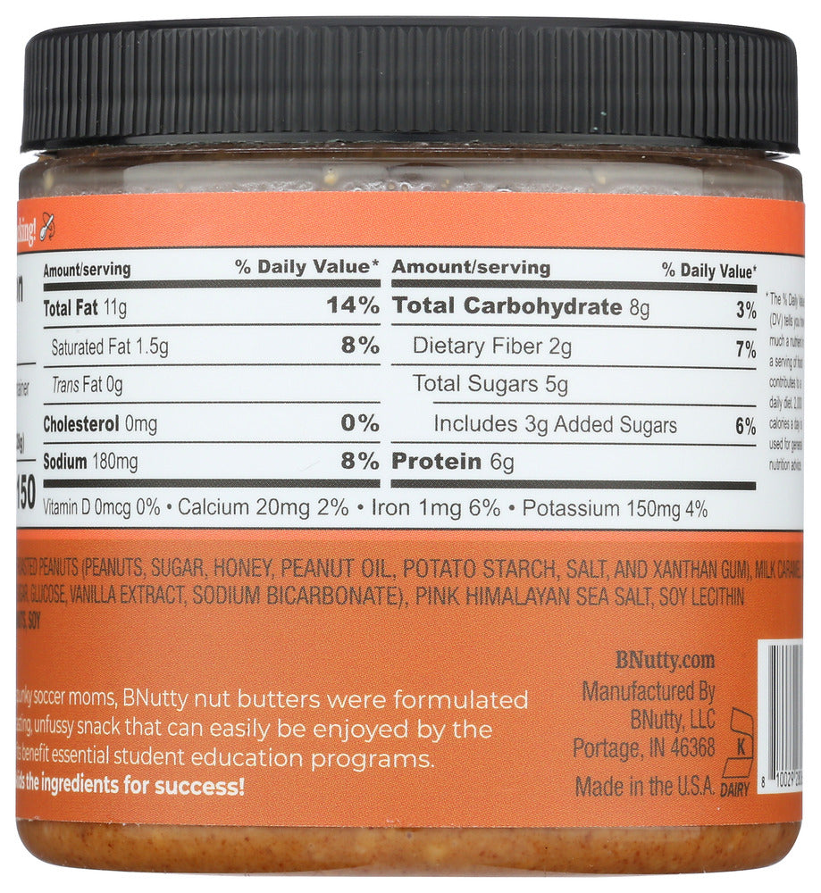 B Nutty: Simply Salted Caramel Peanut Butter, 9 Oz