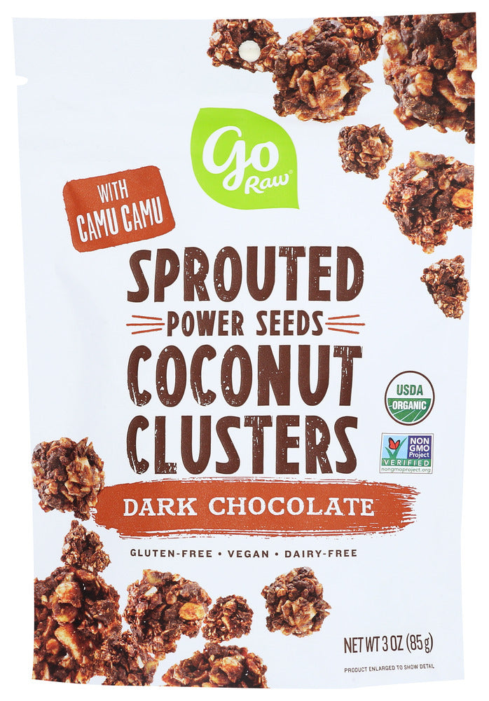 Go Raw: Sprouted Seed Clusters Dark Chocolate, 3 Oz