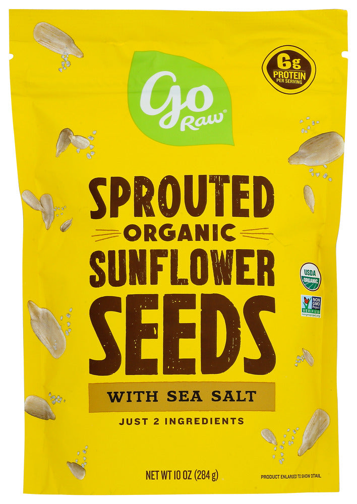 Go Raw: Sprouted Sunflower Seeds Sea Salt, 10 Oz