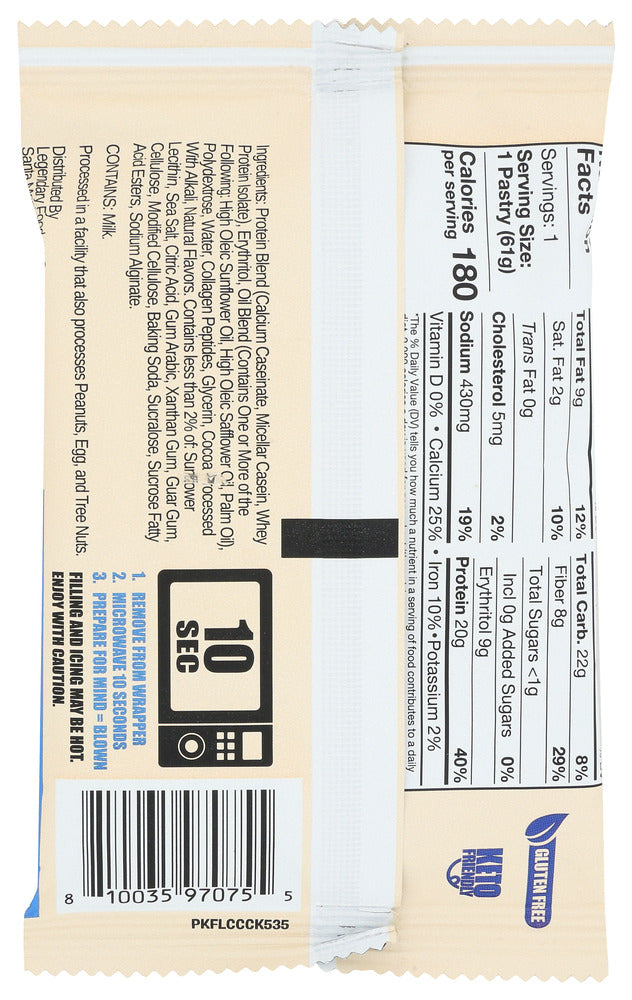 Legendary Foods: Cookies And Cream Tasty Pastry, 2.2 Oz