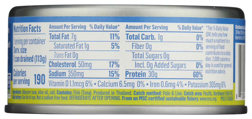 Sea Tales: Oil Olive Albacore  Tuna, 5 Oz