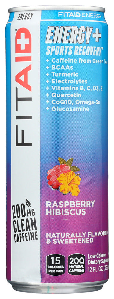 Lifeaid Beverage: Fitaid Energy Raspberry Hibiscus, 12 Fo