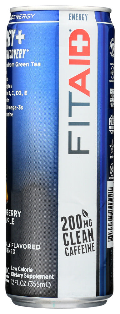 Lifeaid Beverage: Fitaid Energy Blackberry Pineapple, 12 Fo