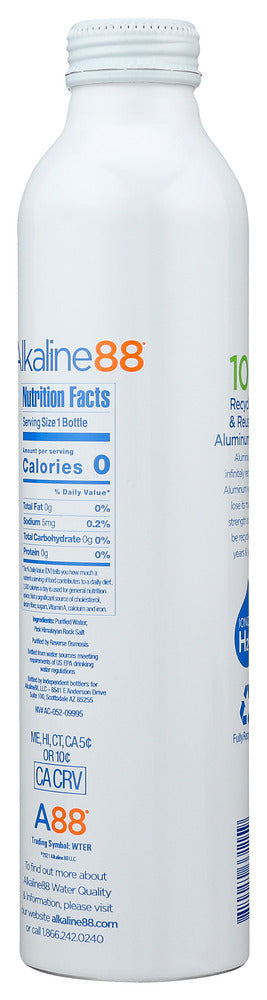 Alkaline88: Aluminum Bottled Water, 25.3 Fo