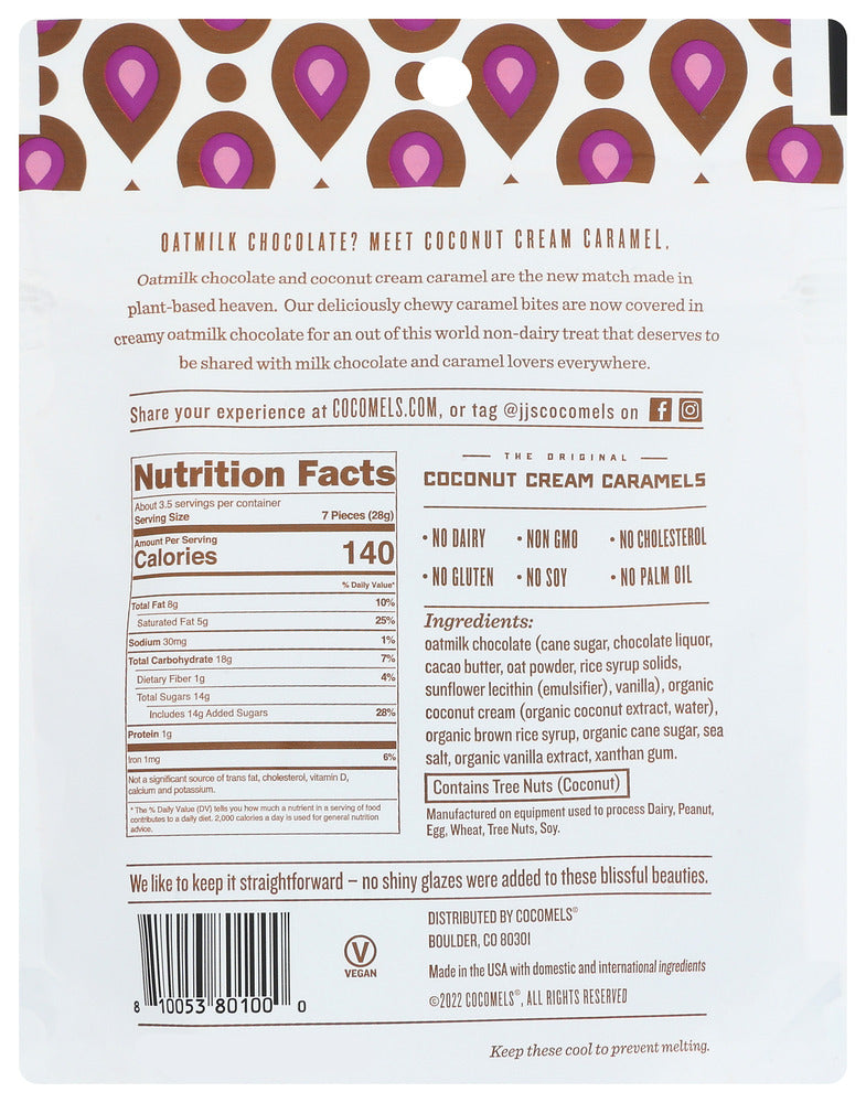 Cocomels: Bites Choc Oatmlk, 3.5 Oz