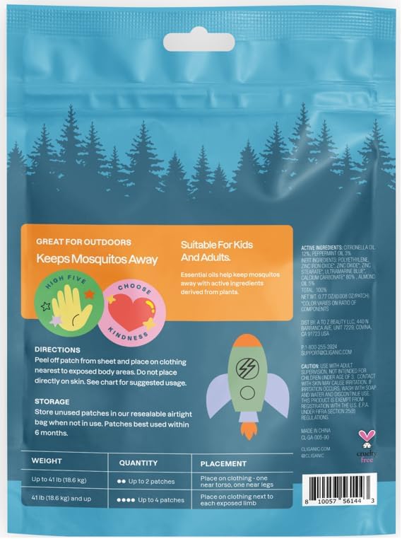 Cliganic: Mosquito Repellent Stickers Patches For Kids, 90 Ea