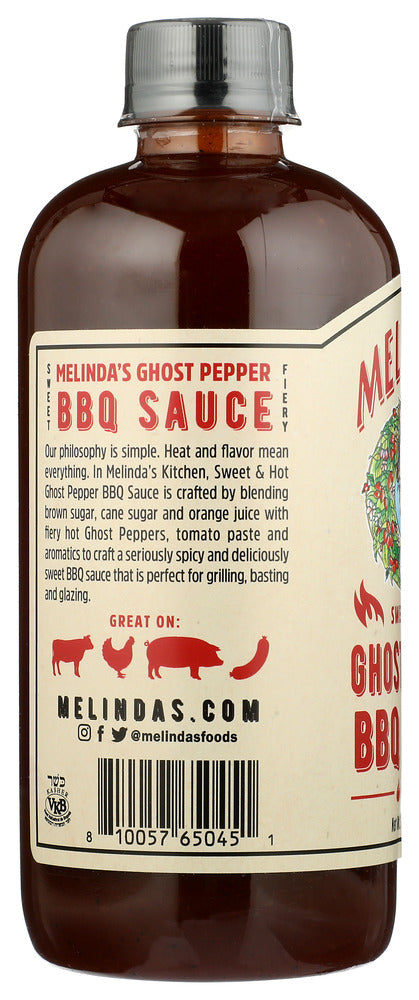 Melindas: Sauce Bbq Ghost Pepper, 16 Oz